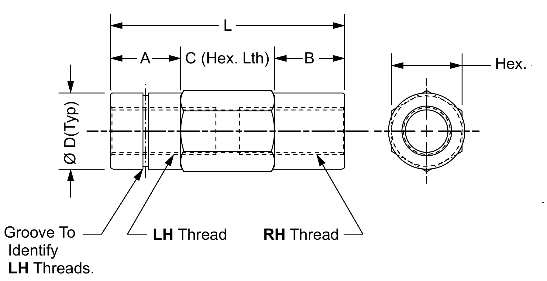 BSA-2.50-3R-4L dimension drawing 1