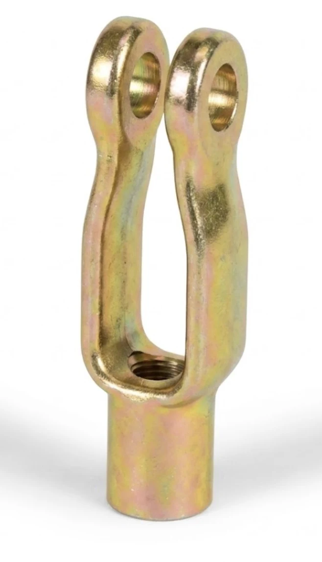 Inset Yoke, 3/8-24 Plated Clevis and Yoke Ends