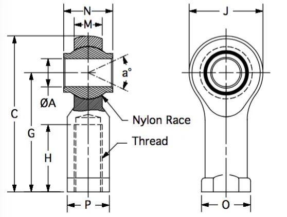 MPF-6T (trunion) dimension drawing 1
