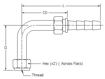 HSF-FS-SW-T90L-06-06 dimension drawing 1