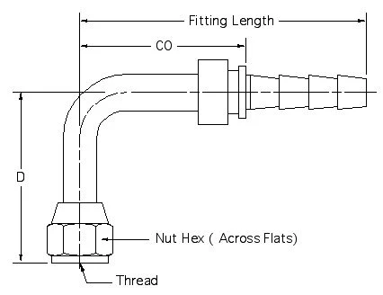 HSF-JC-SW-T90L-08-08 dimension drawing 1
