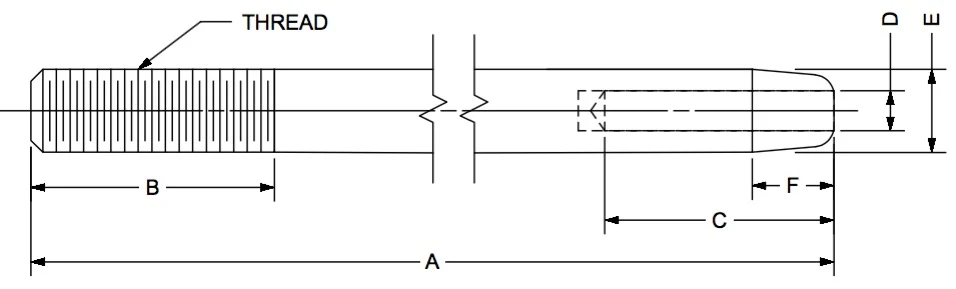 CER-30-4 (end rod) dimension drawing 1